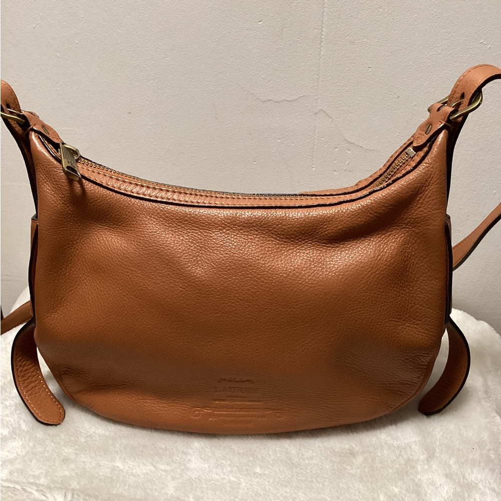 Lauren Ralph Lauren Tan Crescent Shoulder Bag